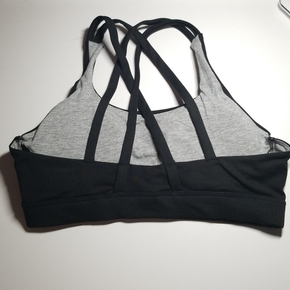 top high compression sports bra cris cross straps - Picture 2 of 3
